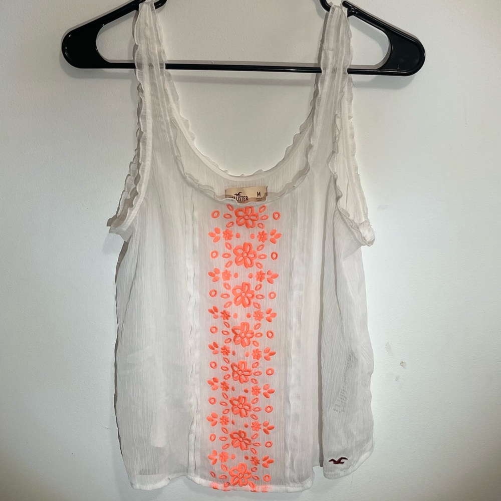 HOLLISTER SHEER BLOUSE TANK TOP